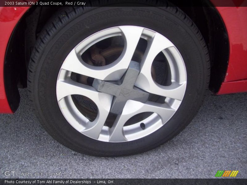 Red / Gray 2003 Saturn ION 3 Quad Coupe