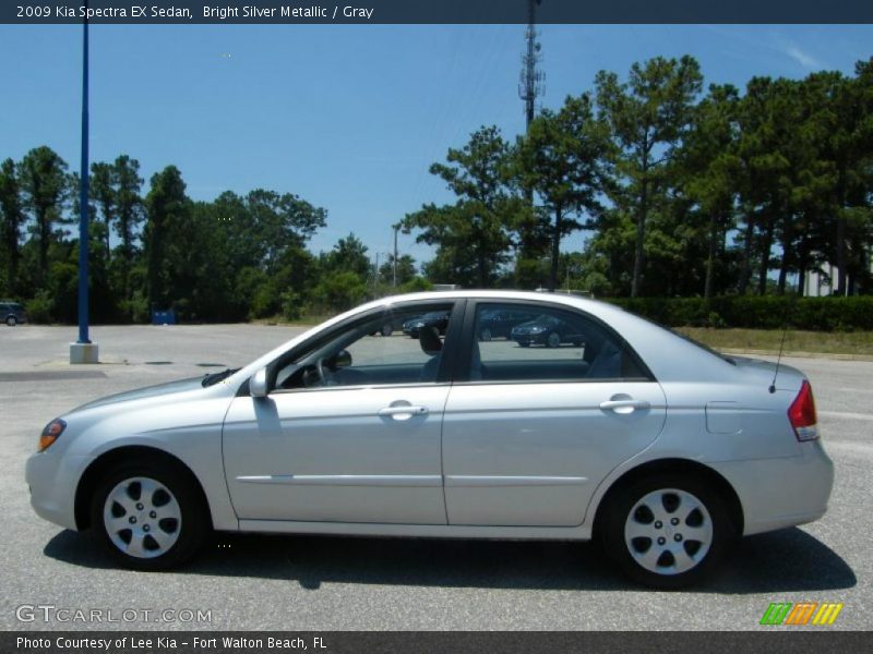Bright Silver Metallic / Gray 2009 Kia Spectra EX Sedan