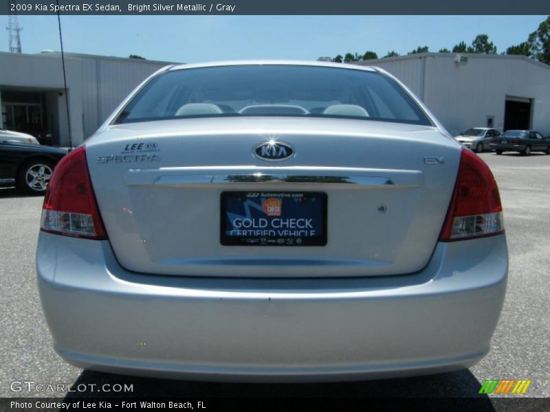 Bright Silver Metallic / Gray 2009 Kia Spectra EX Sedan