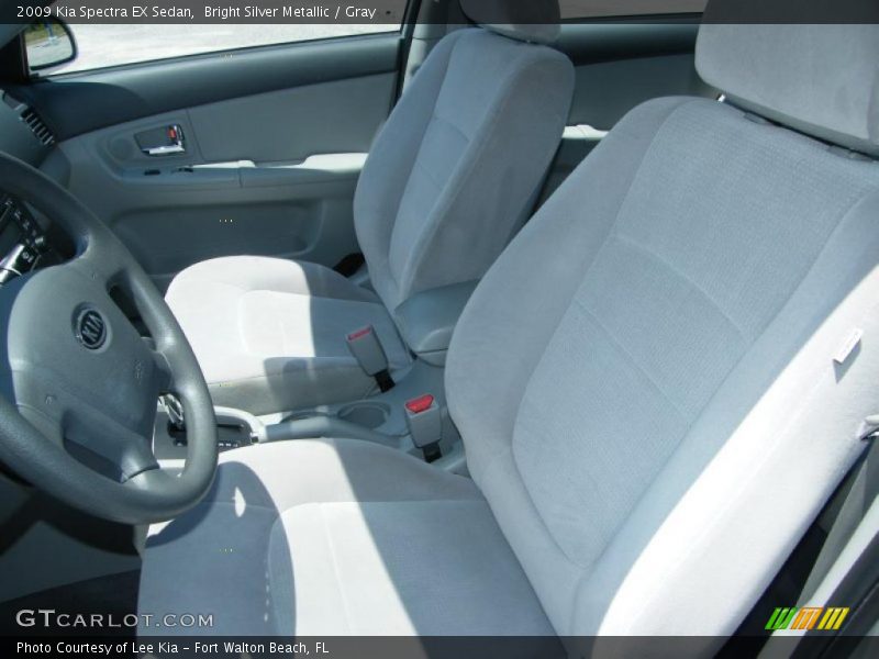 Bright Silver Metallic / Gray 2009 Kia Spectra EX Sedan