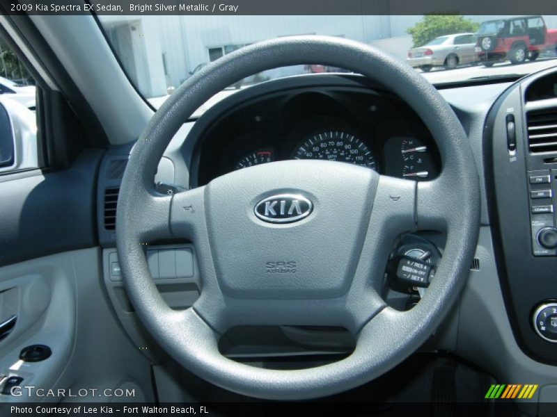 Bright Silver Metallic / Gray 2009 Kia Spectra EX Sedan