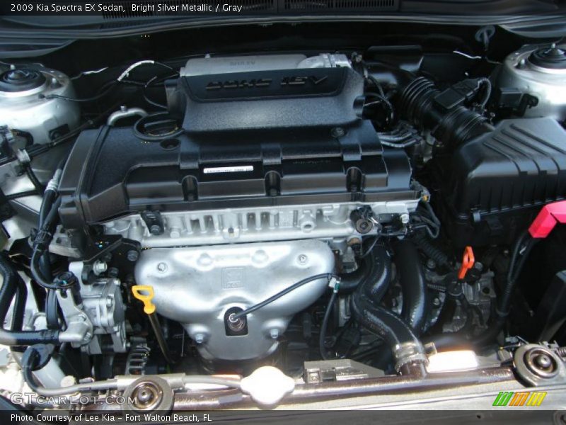 Bright Silver Metallic / Gray 2009 Kia Spectra EX Sedan