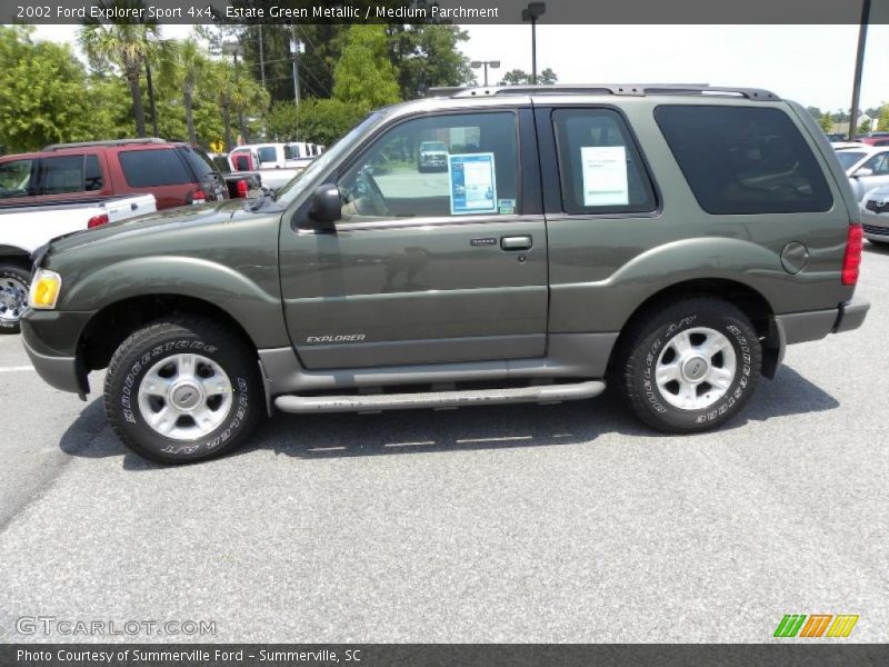 Estate Green Metallic / Medium Parchment 2002 Ford Explorer Sport 4x4