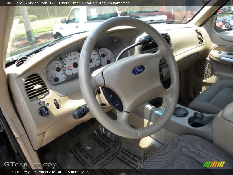 Estate Green Metallic / Medium Parchment 2002 Ford Explorer Sport 4x4