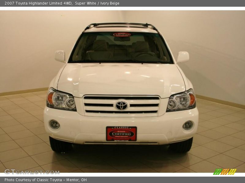 Super White / Ivory Beige 2007 Toyota Highlander Limited 4WD