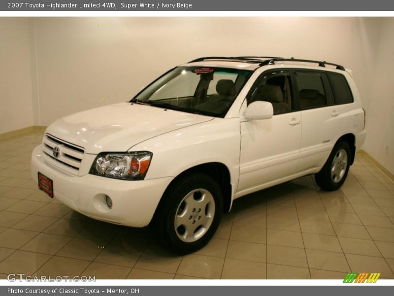 Super White / Ivory Beige 2007 Toyota Highlander Limited 4WD