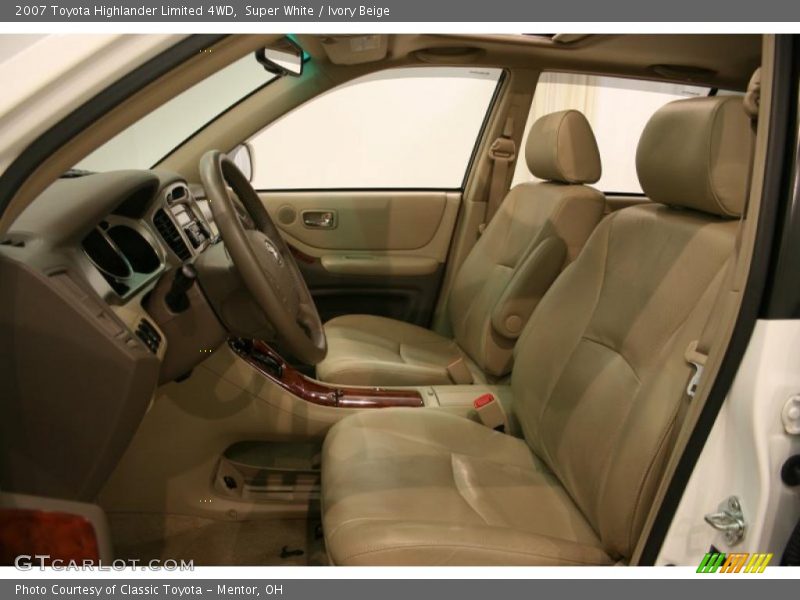 Super White / Ivory Beige 2007 Toyota Highlander Limited 4WD