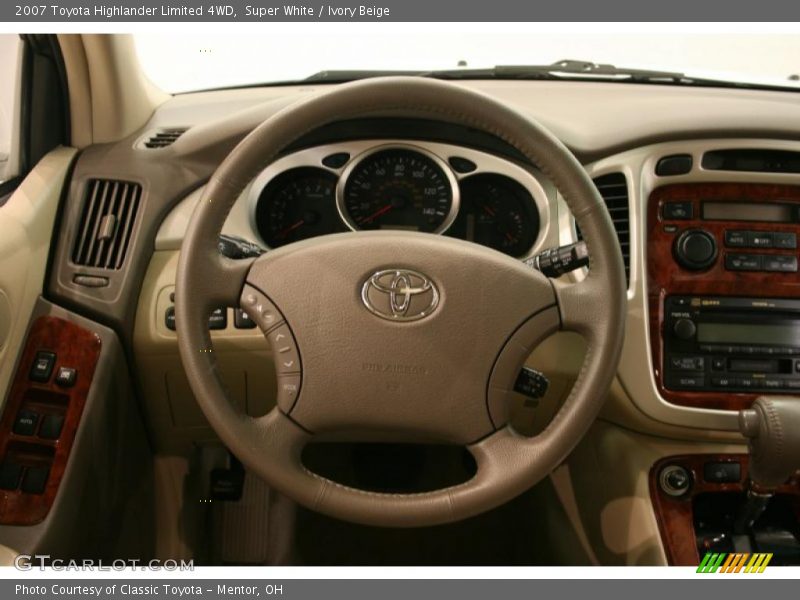 Super White / Ivory Beige 2007 Toyota Highlander Limited 4WD