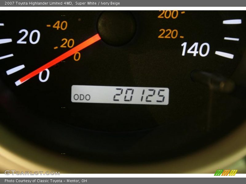 Super White / Ivory Beige 2007 Toyota Highlander Limited 4WD