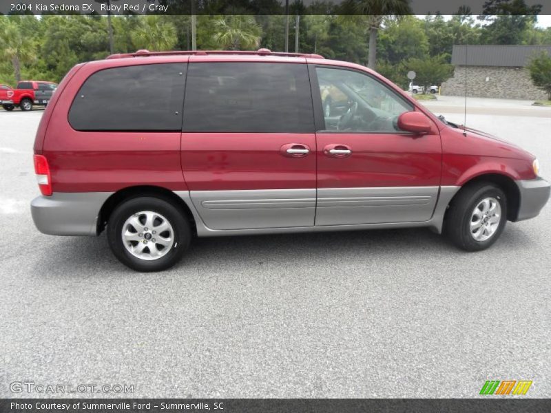 Ruby Red / Gray 2004 Kia Sedona EX