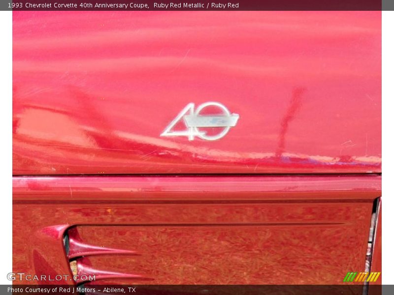 Ruby Red Metallic / Ruby Red 1993 Chevrolet Corvette 40th Anniversary Coupe