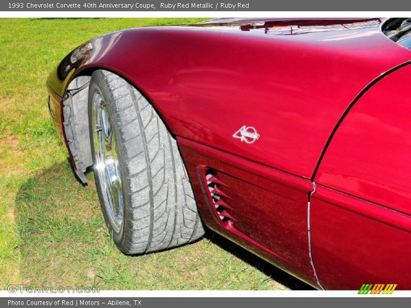 Ruby Red Metallic / Ruby Red 1993 Chevrolet Corvette 40th Anniversary Coupe