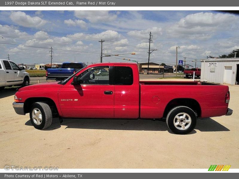 Flame Red / Mist Gray 1997 Dodge Dakota SLT Extended Cab