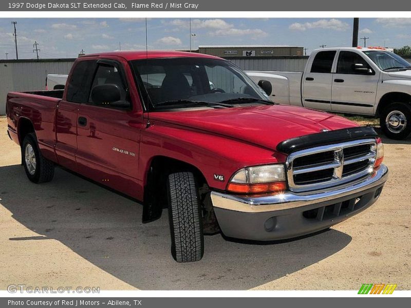 Flame Red / Mist Gray 1997 Dodge Dakota SLT Extended Cab
