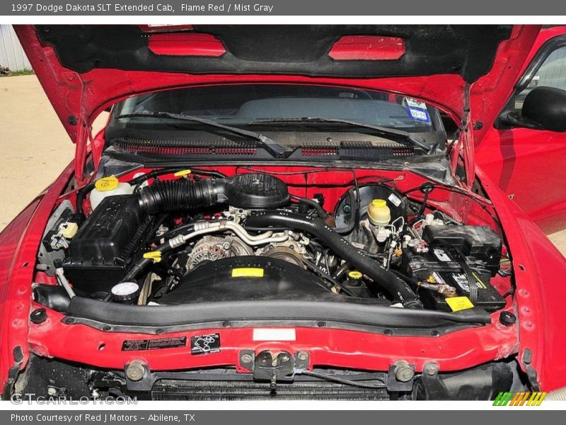 Flame Red / Mist Gray 1997 Dodge Dakota SLT Extended Cab