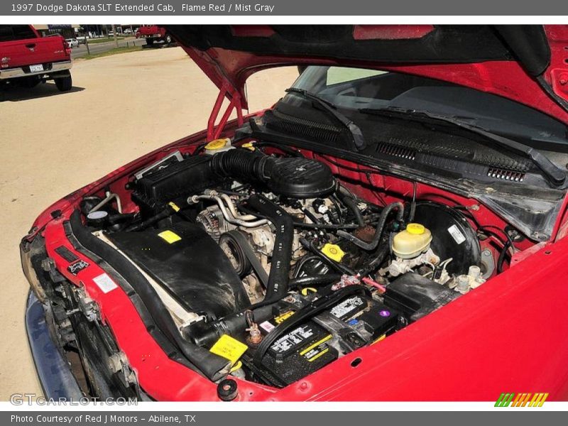 Flame Red / Mist Gray 1997 Dodge Dakota SLT Extended Cab