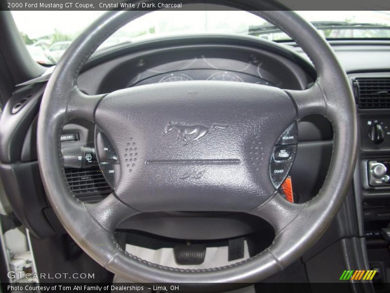 Crystal White / Dark Charcoal 2000 Ford Mustang GT Coupe