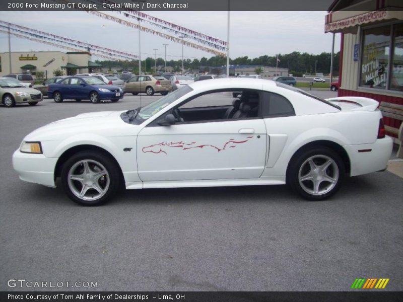 Crystal White / Dark Charcoal 2000 Ford Mustang GT Coupe