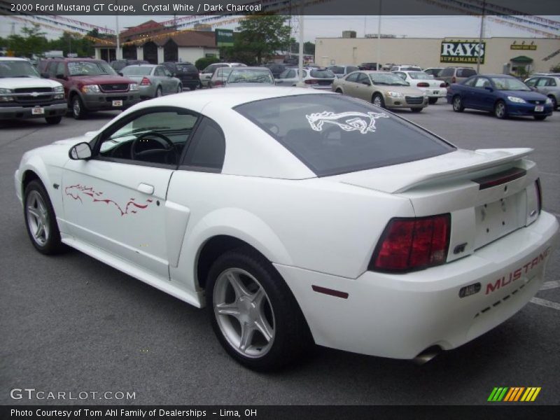 Crystal White / Dark Charcoal 2000 Ford Mustang GT Coupe