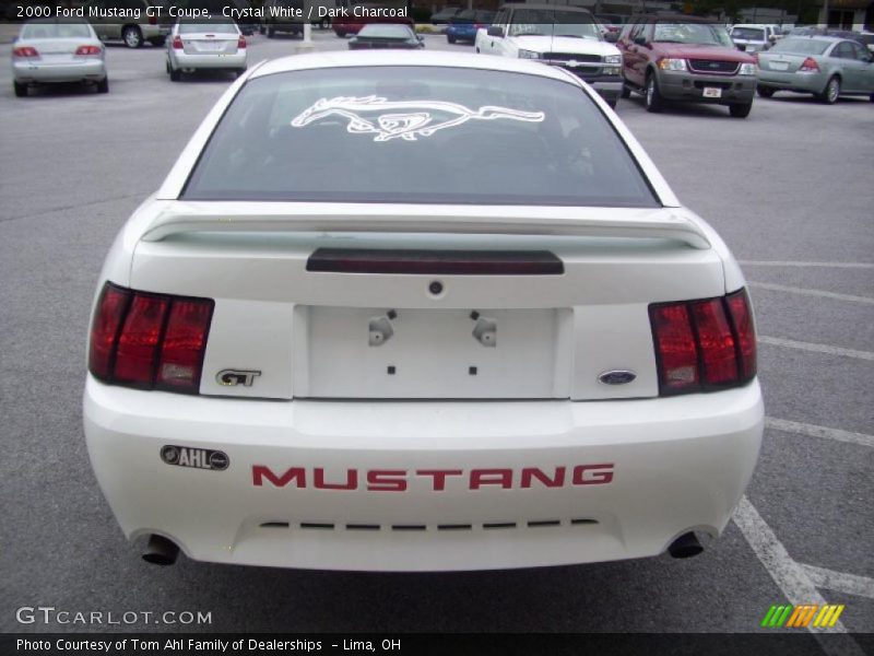 Crystal White / Dark Charcoal 2000 Ford Mustang GT Coupe