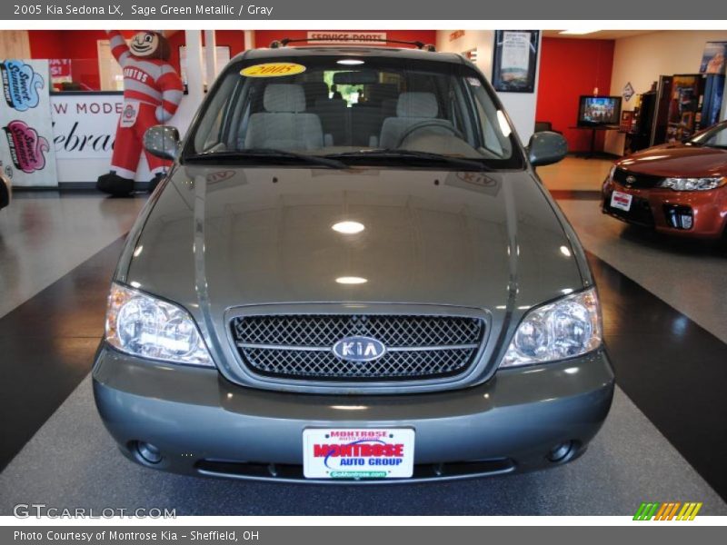 Sage Green Metallic / Gray 2005 Kia Sedona LX