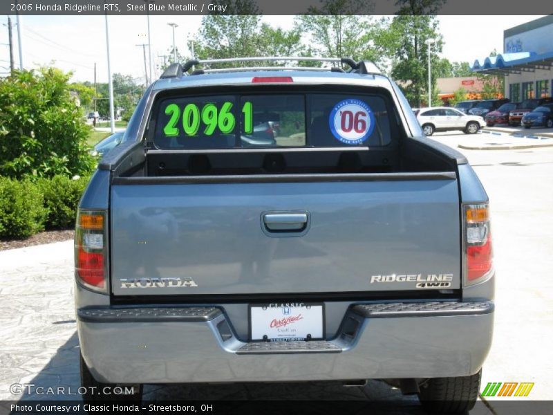 Steel Blue Metallic / Gray 2006 Honda Ridgeline RTS