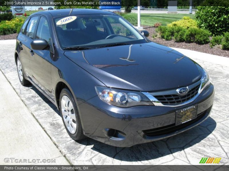 Dark Gray Metallic / Carbon Black 2008 Subaru Impreza 2.5i Wagon