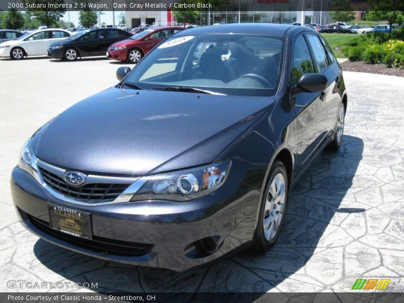 Dark Gray Metallic / Carbon Black 2008 Subaru Impreza 2.5i Wagon