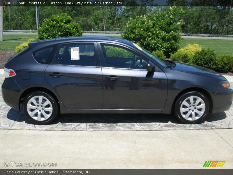 Dark Gray Metallic / Carbon Black 2008 Subaru Impreza 2.5i Wagon