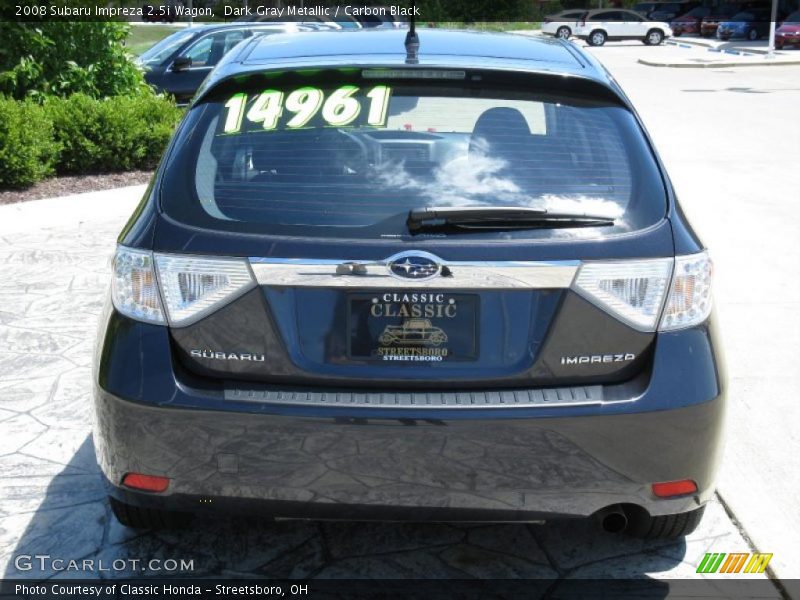 Dark Gray Metallic / Carbon Black 2008 Subaru Impreza 2.5i Wagon
