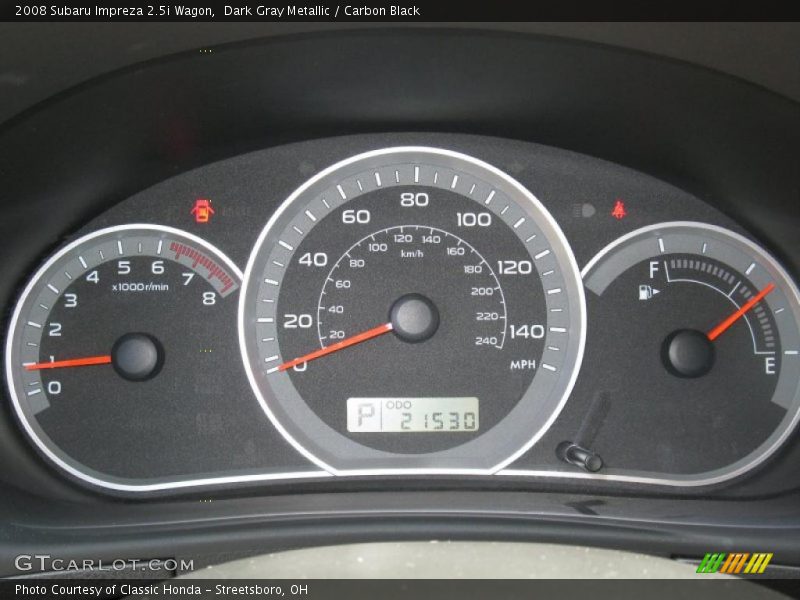 Dark Gray Metallic / Carbon Black 2008 Subaru Impreza 2.5i Wagon