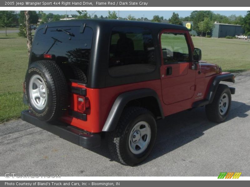 Flame Red / Dark Slate Gray 2005 Jeep Wrangler Sport 4x4 Right Hand Drive