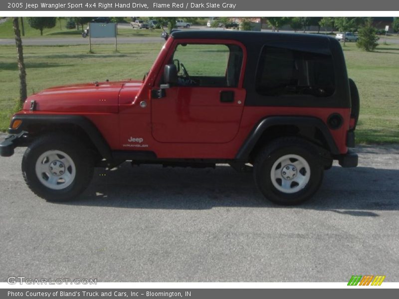 Flame Red / Dark Slate Gray 2005 Jeep Wrangler Sport 4x4 Right Hand Drive