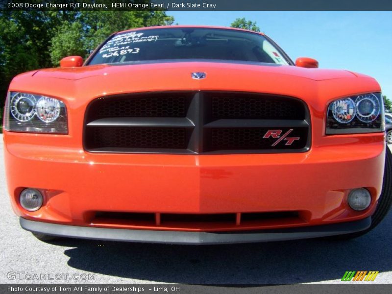 HEMI Orange Pearl / Dark Slate Gray 2008 Dodge Charger R/T Daytona