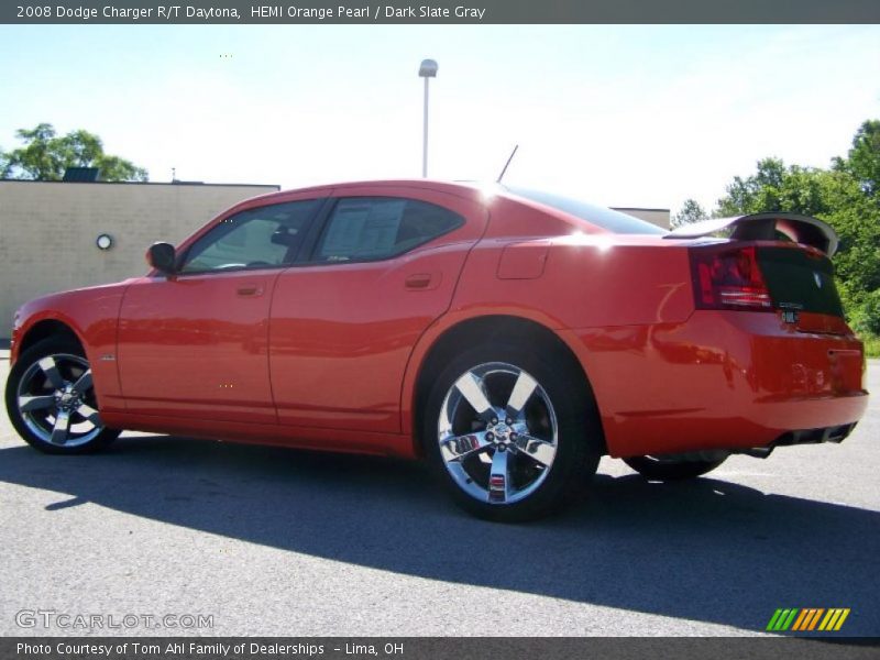 HEMI Orange Pearl / Dark Slate Gray 2008 Dodge Charger R/T Daytona
