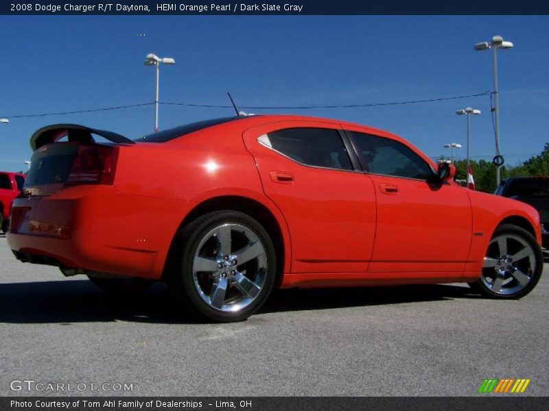 HEMI Orange Pearl / Dark Slate Gray 2008 Dodge Charger R/T Daytona