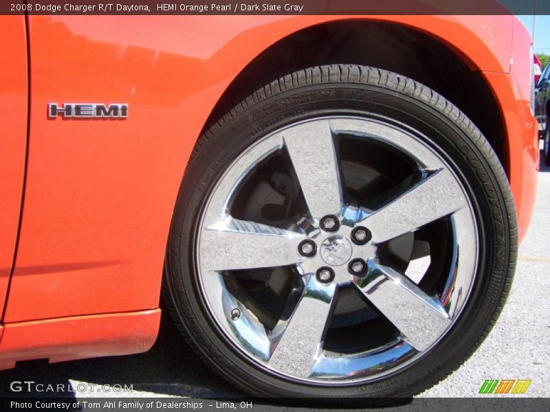 HEMI Orange Pearl / Dark Slate Gray 2008 Dodge Charger R/T Daytona