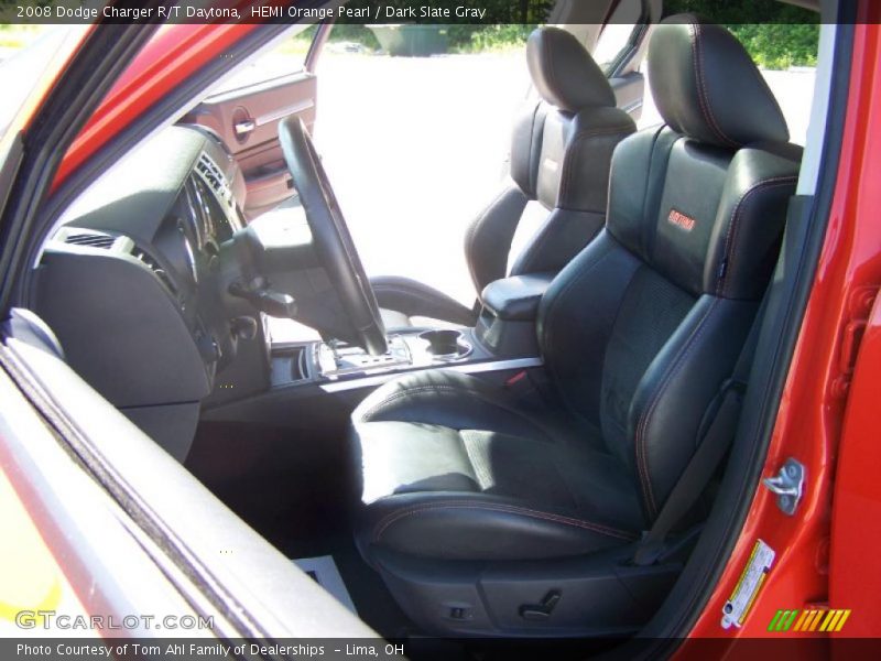 HEMI Orange Pearl / Dark Slate Gray 2008 Dodge Charger R/T Daytona