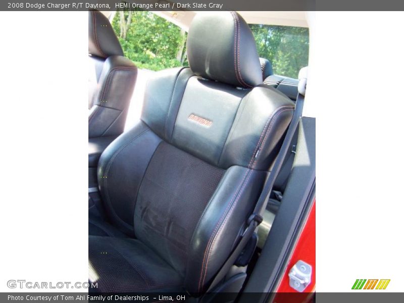 HEMI Orange Pearl / Dark Slate Gray 2008 Dodge Charger R/T Daytona