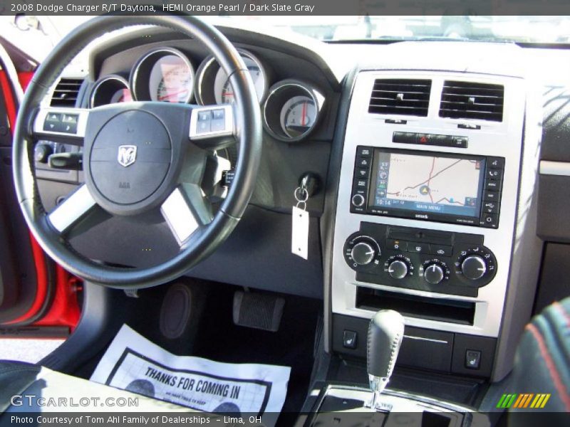 HEMI Orange Pearl / Dark Slate Gray 2008 Dodge Charger R/T Daytona
