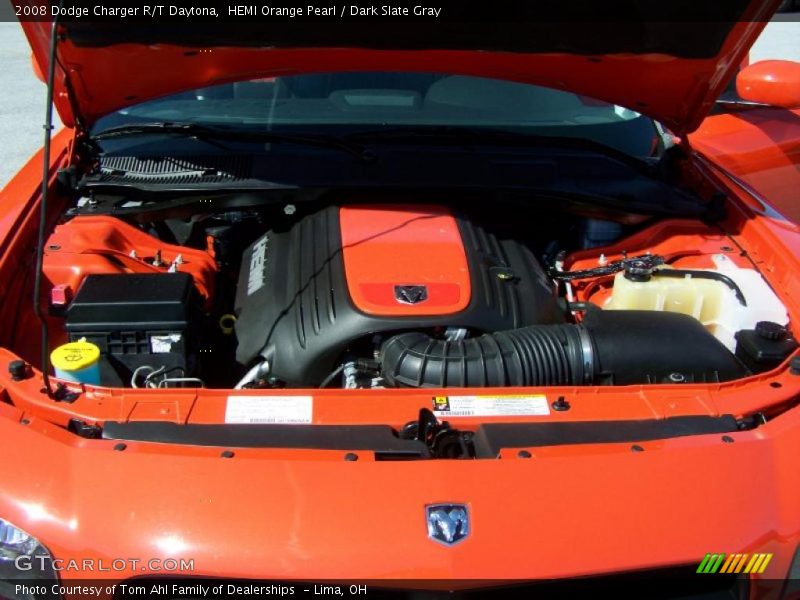 HEMI Orange Pearl / Dark Slate Gray 2008 Dodge Charger R/T Daytona