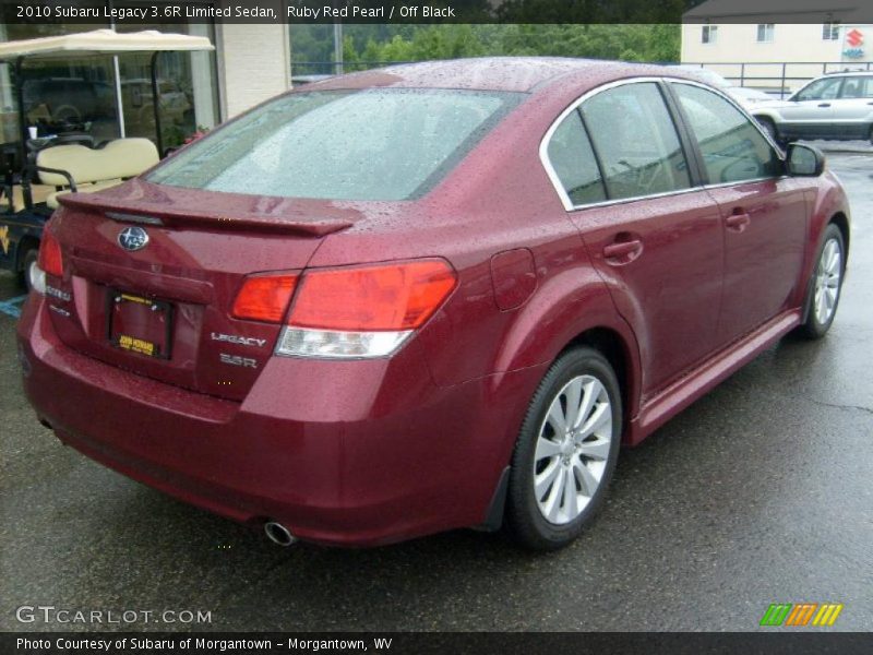 Ruby Red Pearl / Off Black 2010 Subaru Legacy 3.6R Limited Sedan