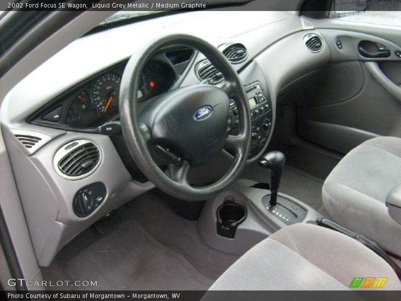 Liquid Grey Metallic / Medium Graphite 2002 Ford Focus SE Wagon