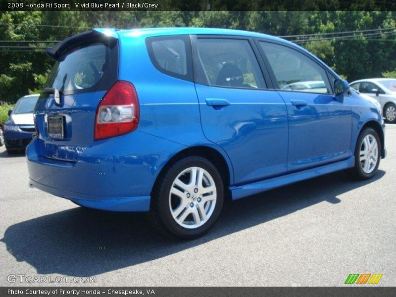 Vivid Blue Pearl / Black/Grey 2008 Honda Fit Sport