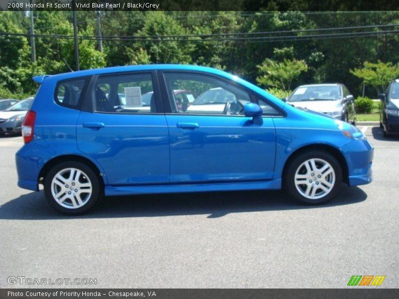 Vivid Blue Pearl / Black/Grey 2008 Honda Fit Sport