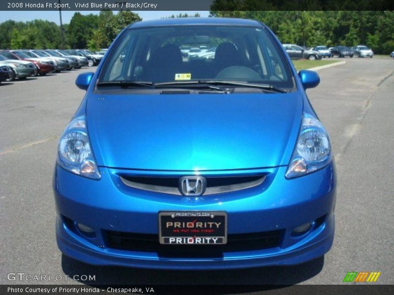 Vivid Blue Pearl / Black/Grey 2008 Honda Fit Sport