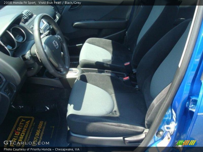 Vivid Blue Pearl / Black/Grey 2008 Honda Fit Sport