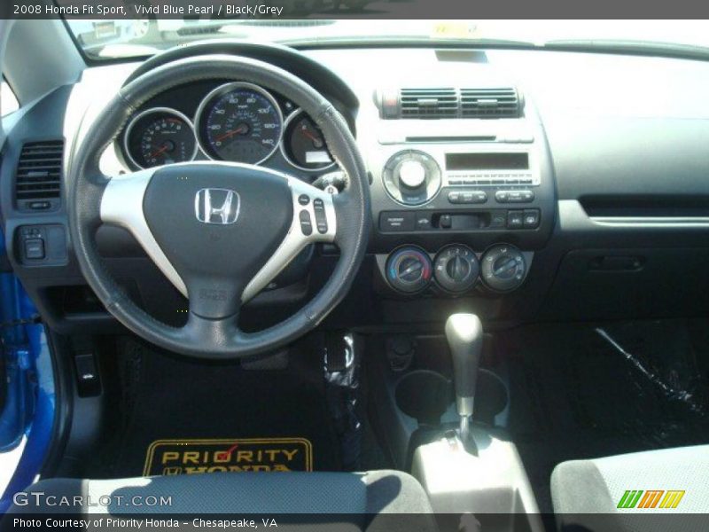 Vivid Blue Pearl / Black/Grey 2008 Honda Fit Sport