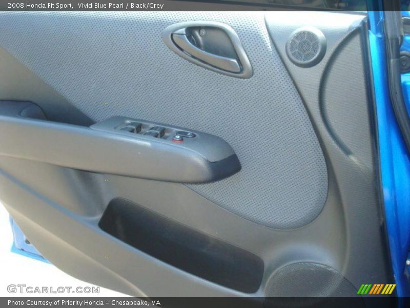 Vivid Blue Pearl / Black/Grey 2008 Honda Fit Sport