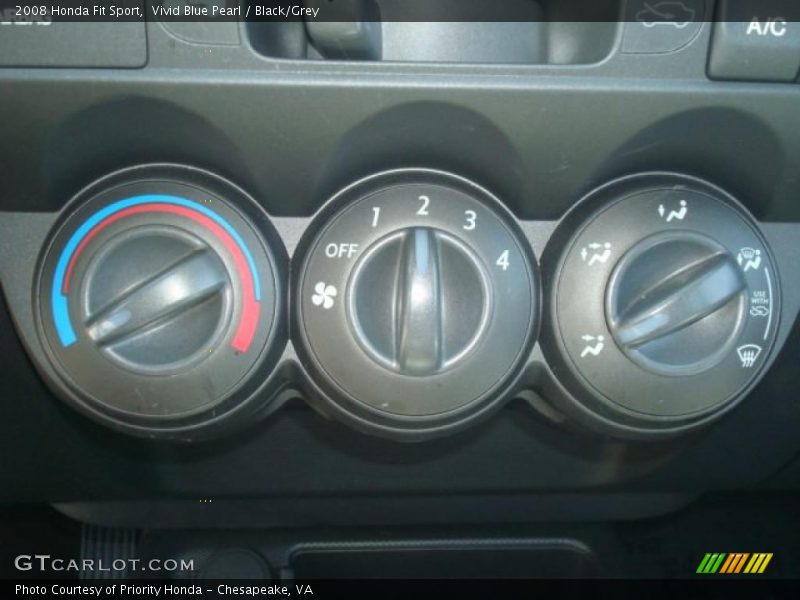 Vivid Blue Pearl / Black/Grey 2008 Honda Fit Sport